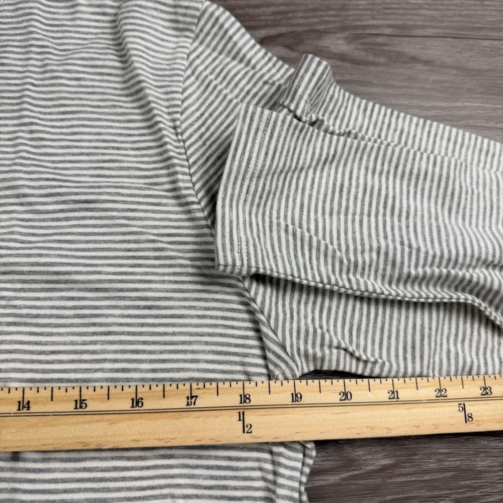 ATM Anthony Thomas Melillo Mens Shirt Long Sleeve Striped Grey White Small - Picture 6 of 8